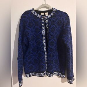 L.L. Bean Nordic Fair Isle 2000s Vintage Cardigan